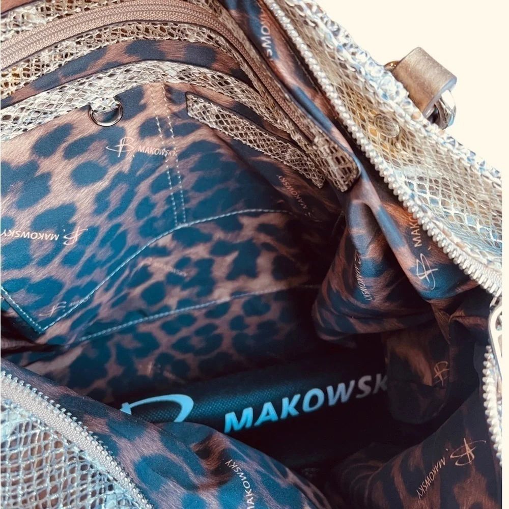 B. Makowsky Snakeskin Hobo Bag